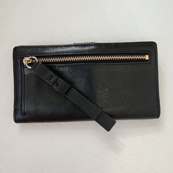 Kate Spade Large Bifold Black Slim Wallet - Picture 2 of 9